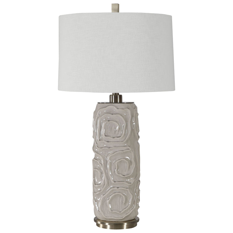 Uttermost's Zade Warm Gray Table Lamp Designed by David Frisch - Lamps Expo