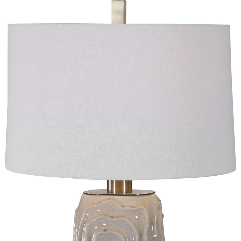 Uttermost's Zade Warm Gray Table Lamp Designed by David Frisch - Lamps Expo
