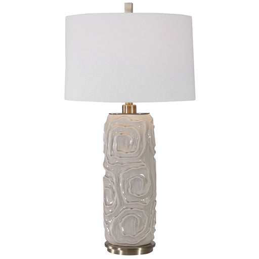 Uttermost's Zade Warm Gray Table Lamp Designed by David Frisch
