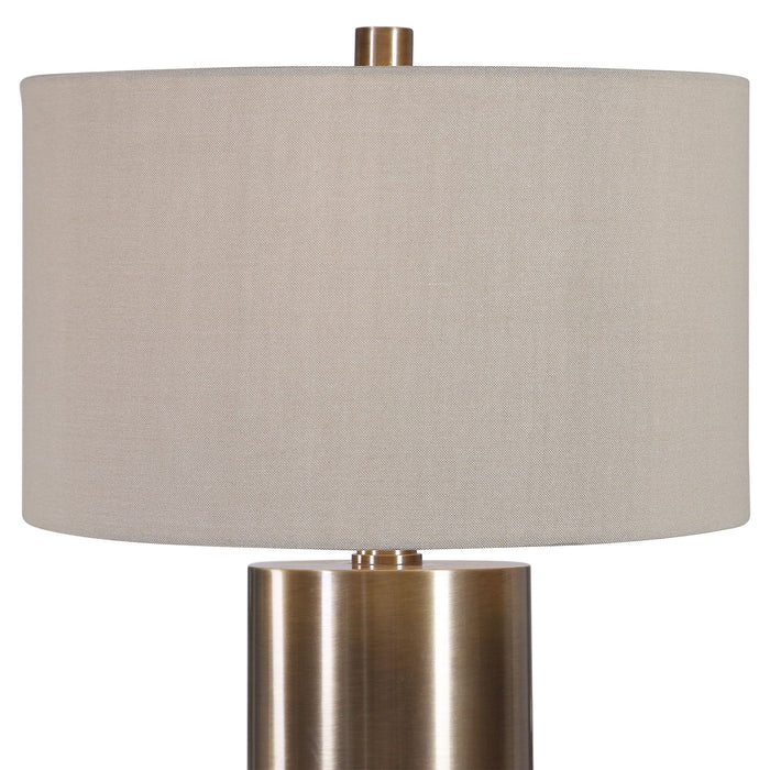 Uttermost's Taria Brushed Brass Table Lamp - Lamps Expo