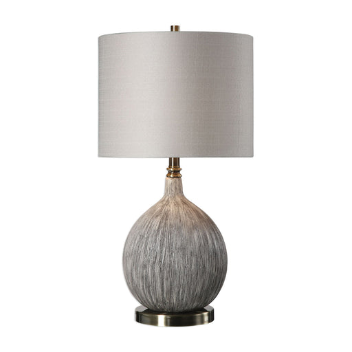 Uttermost's Hedera Textured Ivory Table Lamp Designed by David Frisch