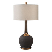 Uttermost's Arnav Textured Black Lamp Designed by David Frisch - Lamps Expo