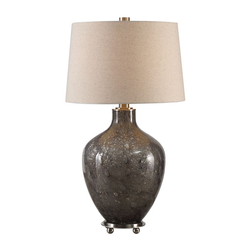 Uttermost's Adria Transparent Gray Glass Lamp Designed by Carolyn Kinder - Lamps Expo