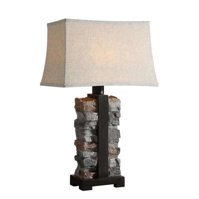 Uttermost's Kodiak Stacked Stone Lamp Designed by Carolyn Kinder - Lamps Expo