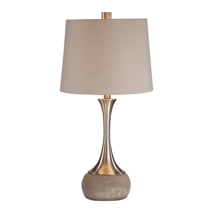 Uttermost's Niah Brushed Nickel Lamp Designed by David Frisch - Lamps Expo