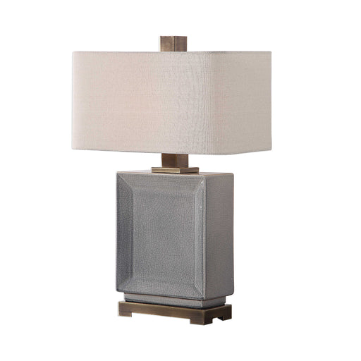 Uttermost's Abbot Crackled Gray Table Lamp Designed by David Frisch