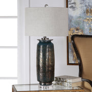 Uttermost's Olesya Swirl Glass Table Lamp Designed by Jim Parsons - Lamps Expo