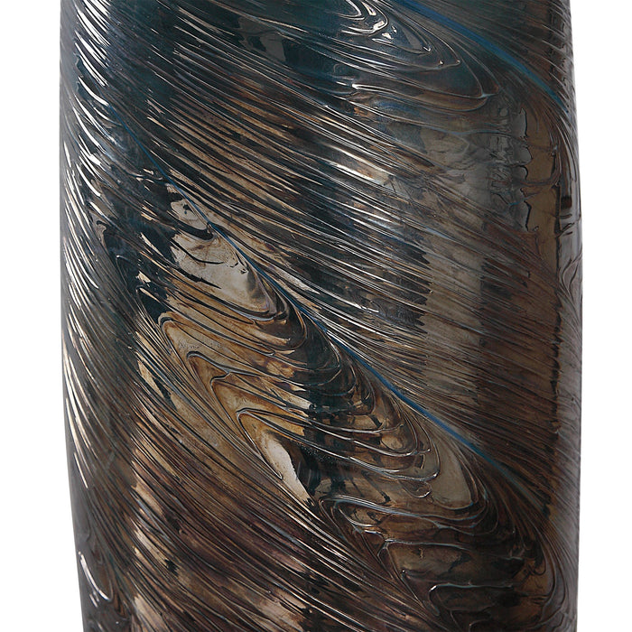 Uttermost's Olesya Swirl Glass Table Lamp Designed by Jim Parsons - Lamps Expo