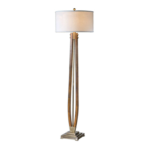 Uttermost's Boydton Burnished Wood Floor Lamp Designed by Carolyn Kinder - Lamps Expo