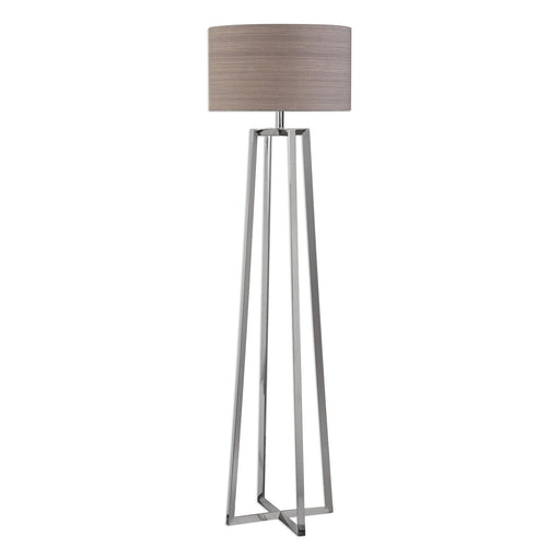 Uttermost's Keokee Polished Nickel Floor Lamp Designed by Jim Parsons - Lamps Expo