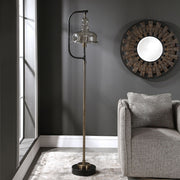 Uttermost's Elieser Industrial Floor Lamp Designed by Matthew Williams - Lamps Expo