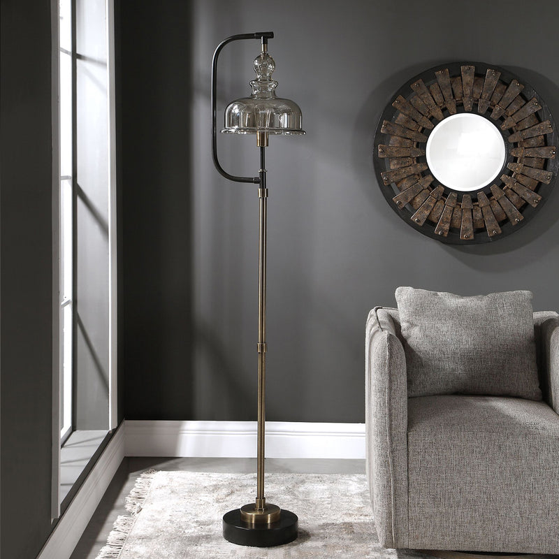 Uttermost's Elieser Industrial Floor Lamp Designed by Matthew Williams - Lamps Expo