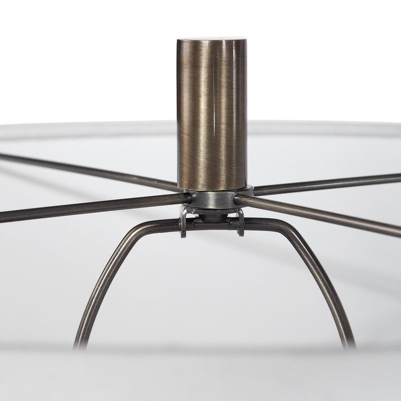 Uttermost's Maud Aged Black Floor Lamp Designed by David Frisch - Lamps Expo