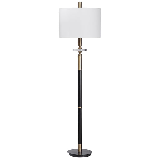 Uttermost's Maud Aged Black Floor Lamp Designed by David Frisch - Lamps Expo
