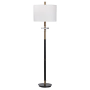 Uttermost's Maud Aged Black Floor Lamp Designed by David Frisch