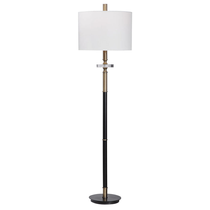 Uttermost's Maud Aged Black Floor Lamp Designed by David Frisch - Lamps Expo