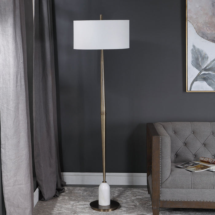 Uttermost's Minette Mid-Century Floor Lamp Designed by David Frisch - Lamps Expo