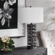 Uttermost's Alita Rust Black Table Lamp Designed by John Kowalski - Lamps Expo