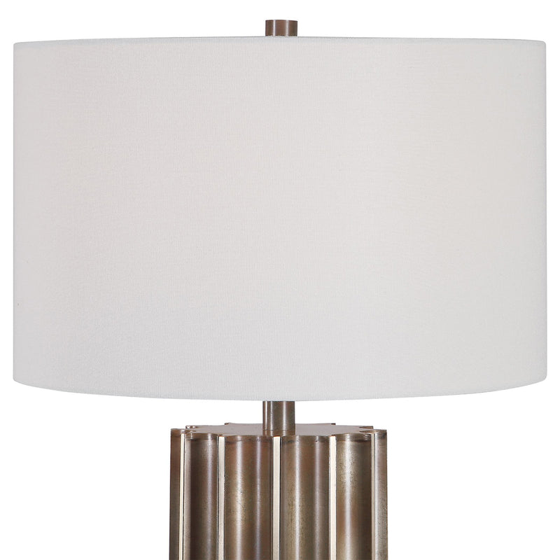 Uttermost's Khalio Gun Metal Table Lamp Designed by Carolyn Kinder - Lamps Expo
