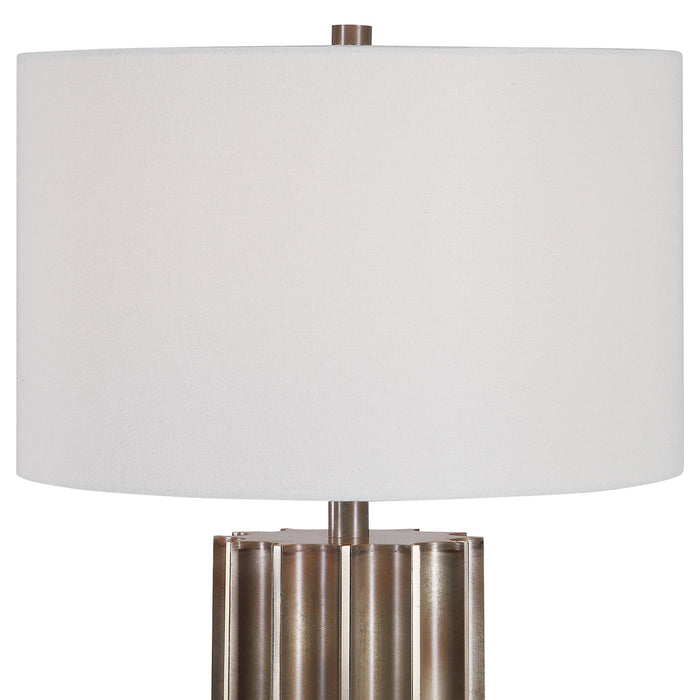 Uttermost's Khalio Gun Metal Table Lamp Designed by Carolyn Kinder - Lamps Expo