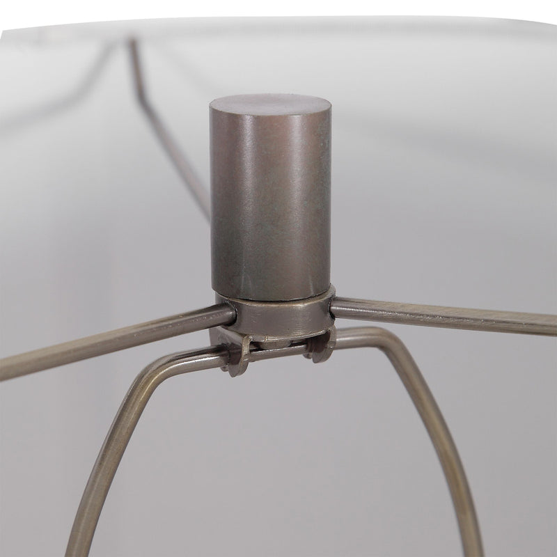Uttermost's Khalio Gun Metal Table Lamp Designed by Carolyn Kinder - Lamps Expo