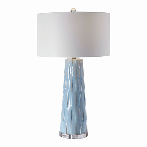 Uttermost's Brienne Light Blue Table Lamp Designed by Jim Parsons