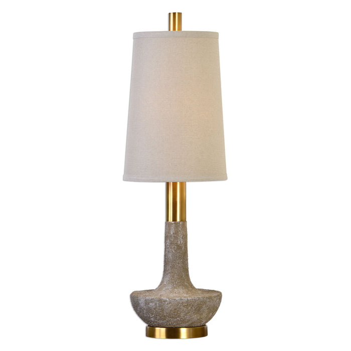 Uttermost's Volongo Stone Ivory Buffet Lamp Designed by David Frisch