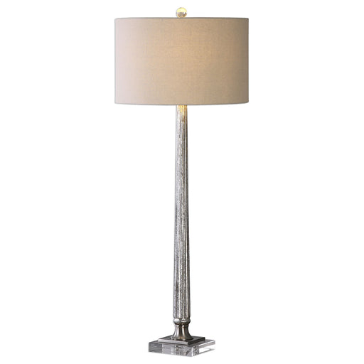 Uttermost's Fiona Ribbed Mercury Glass Lamp Designed by Jim Parsons