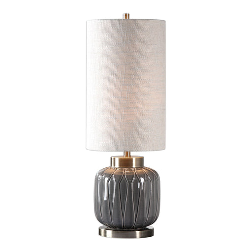 Uttermost's Zahlia Aged Gray Ceramic Lamp Designed by David Frisch