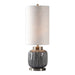 Uttermost's Zahlia Aged Gray Ceramic Lamp Designed by David Frisch - Lamps Expo