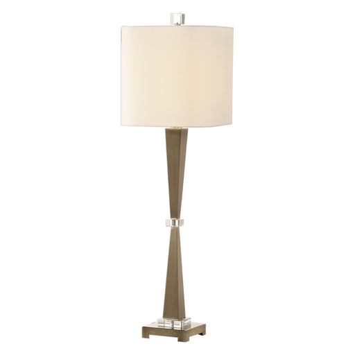 Uttermost's Niccolai Antiqued Nickel Lamp Designed by Jim Parsons - Lamps Expo