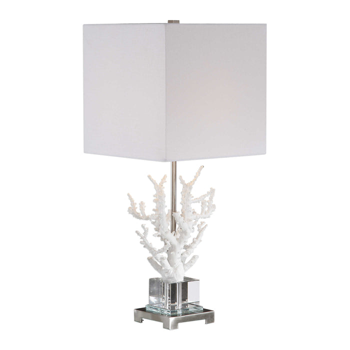 Uttermost's Corallo White Coral Table Lamp Designed by David Frisch