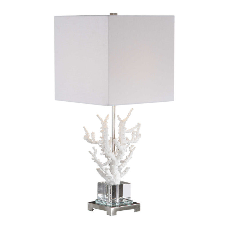 Uttermost's Corallo White Coral Table Lamp Designed by David Frisch - Lamps Expo