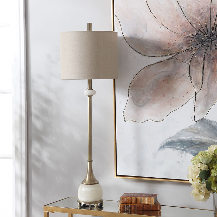 Uttermost's Natania Plated Brass Buffet Lamp Designed by Billy Moon - Lamps Expo