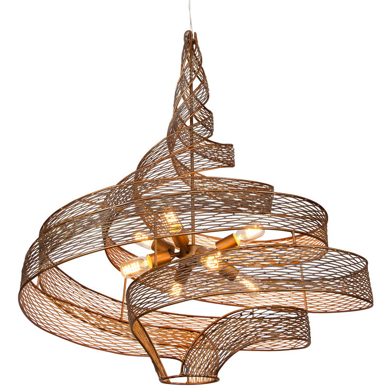 Flow 8-Light Pendant in Hammered Ore - Lamps Expo