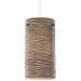 Flow 1-Light Mini-Pendant in Hammered Ore with Fabric Shade - Lamps Expo