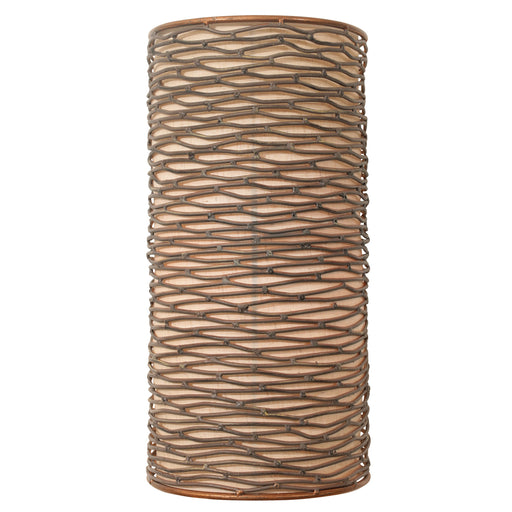 Flow 1-Light Sconce in Hammered Ore with Fabric Shade, Acrylic Diffuser - Lamps Expo