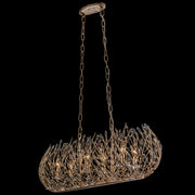 Bask 6-Light Linear Pendant in Gold Dust with Premium Pre-Installed Crystal - Lamps Expo