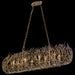 Bask 8-Light Linear Pendant in Gold Dust with Premium Pre-Installed Crystal - Lamps Expo