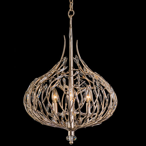 Bask 3-Light Pendant in Gold Dust with Premium Pre-Installed Crystal - Lamps Expo