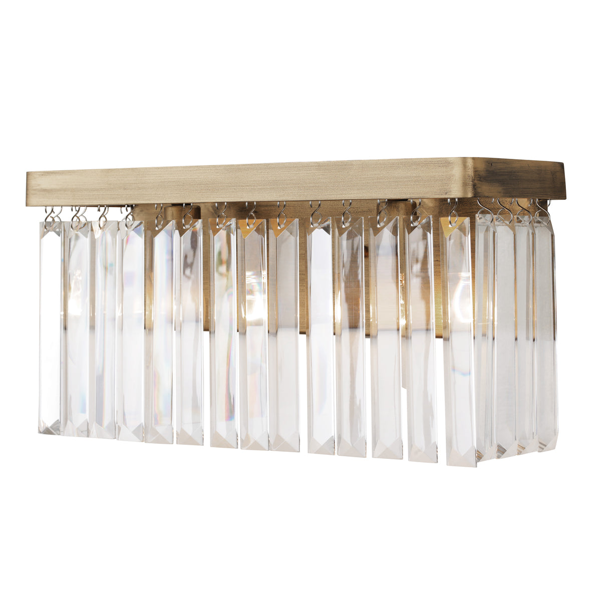 Social Club 2-Light Bath Sconce in Havana Gold with Premium Crystal - Lamps Expo