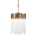 Matrix 3-Light Pendant in Havana Gold with Clear Fluted Glass - Lamps Expo