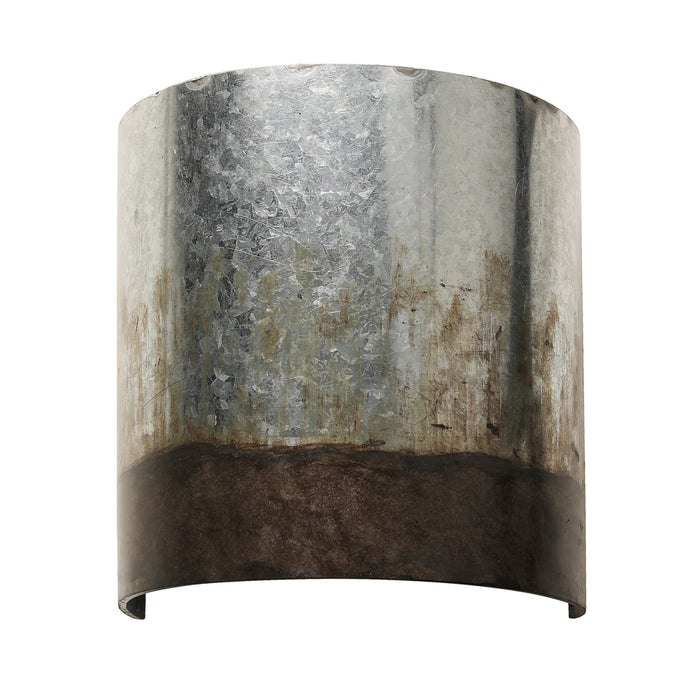 Cannery 1-Light Sconce in Ombre Galvanized - Lamps Expo