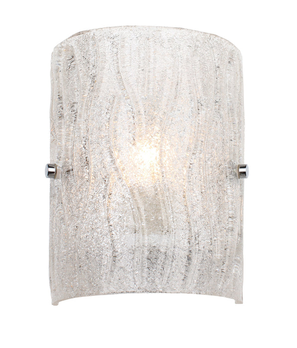 Brilliance 1-Light Sconce in Chrome with Bright Ice Glass - Lamps Expo