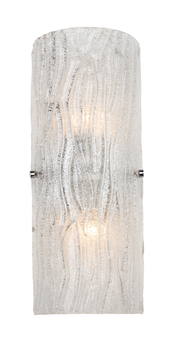 Brilliance 2-Light Sconce in Chrome with Bright Ice Glass - Lamps Expo