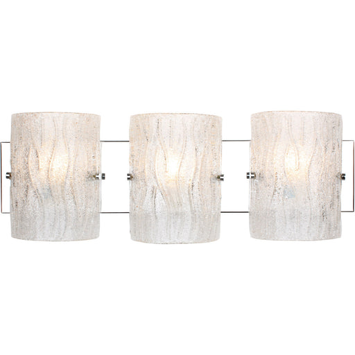 Brilliance 3-Light Bath Sconce in Chrome with Bright Ice Glass - Lamps Expo