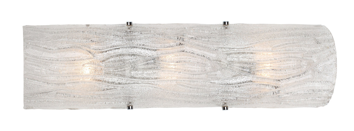 Brilliance 3-Light Sconce in Chrome with Bright Ice Glass - Lamps Expo