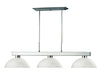 Cobalt 3-Light Billiard in Brushed Nickel with Matte Opal Glass - Lamps Expo