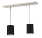 Albion 2-Light Billiard with Black Fabric Shade (Squared Canopy) - Lamps Expo