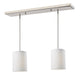 Albion 2-Light Billiard with Black Fabric Shade (Squared Canopy) - Lamps Expo
